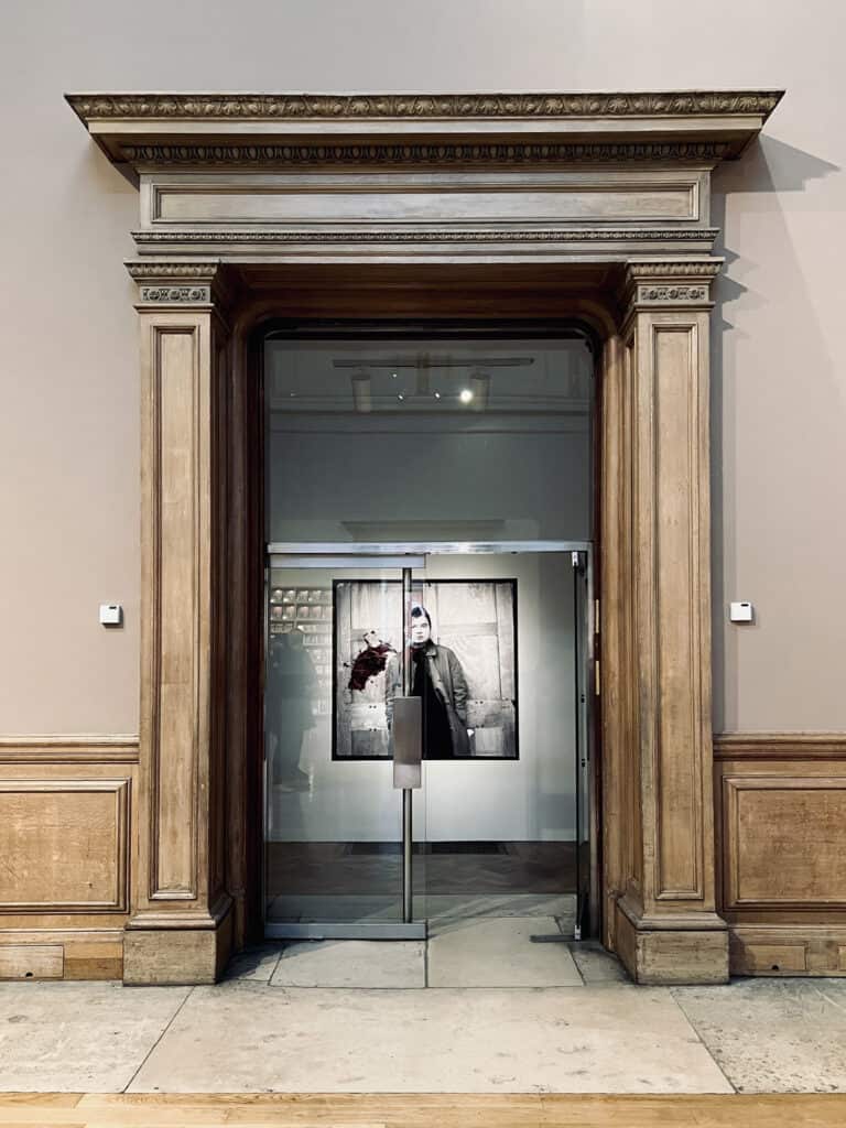 Photograph of the entrance to the RA exhibition Francis Bacon